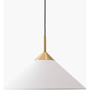 Hospitality furniture - White Linen Conical Pendant Lamp - www.oroatrade.com