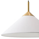 Hospitality furniture - White Linen Conical Pendant Lamp - www.oroatrade.com