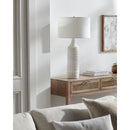 Hospitality furniture - White Cotton Accent Table Lamp - www.oroatrade.com