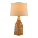 Hospitality furniture - White Cotton Rattan Table Lamp - www.oroatrade.com