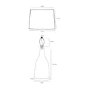 Hospitality furniture - White Cotton Rattan Table Lamp - www.oroatrade.com