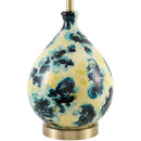 Contract furniture - Blue Floral Glass Table Lamp - www.oroatrade.com