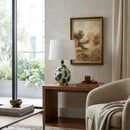 Contract furniture - Blue Floral Glass Table Lamp - www.oroatrade.com