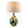 Contract furniture - Blue Floral Glass Table Lamp - www.oroatrade.com