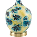 Contract furniture - Painted Blue Glass Table Lamp - www.oroatrade.com