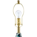Contract furniture - Painted Blue Glass Table Lamp - www.oroatrade.com