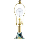 Contract furniture - Painted Blue Glass Table Lamp - www.oroatrade.com