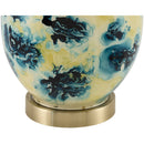 Contract furniture - Painted Blue Glass Table Lamp - www.oroatrade.com