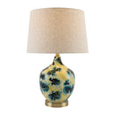 Contract furniture - Painted Blue Glass Table Lamp - www.oroatrade.com