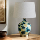 Contract furniture - Painted Blue Glass Table Lamp - www.oroatrade.com