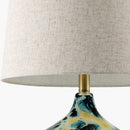 Contract furniture - Painted Blue Glass Table Lamp - www.oroatrade.com