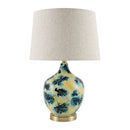 Contract furniture - Painted Blue Glass Table Lamp - www.oroatrade.com