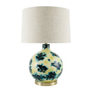 Contract furniture - Round Painted Glass Table Lamp - www.oroatrade.com