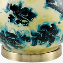 Contract furniture - Round Painted Glass Table Lamp - www.oroatrade.com