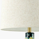 Contract furniture - Round Painted Glass Table Lamp - www.oroatrade.com