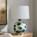 Contract furniture - Round Painted Glass Table Lamp - www.oroatrade.com