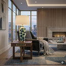 Modern European furniture - Painted Glass Accent Table Lamp - www.oroatrade.com