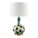 Contract furniture - Painted Blue Glass Table Lamp - www.oroatrade.com