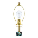 Contract furniture - Painted Blue Glass Table Lamp - www.oroatrade.com