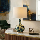 Contract furniture - Painted Blue Glass Table Lamp - www.oroatrade.com