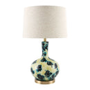 Contract furniture - Painted Blue Glass Table Lamp - www.oroatrade.com
