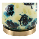 Contract furniture - Painted Blue Glass Table Lamp - www.oroatrade.com