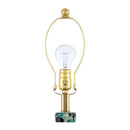 Contract furniture - Painted Blue Glass Table Lamp - www.oroatrade.com