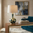 Contract furniture - Painted Blue Glass Table Lamp - www.oroatrade.com