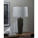 Hospitality furniture - Gray Ceramic Table Lamp - www.oroatrade.com
