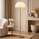 Hospitality furniture - White Glass Dome Floor Lamp - www.oroatrade.com