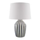 Contract furniture - Lined Ceramic Accent Table Lamp - www.oroatrade.com