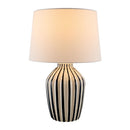 Contract furniture - Lined Ceramic Accent Table Lamp - www.oroatrade.com