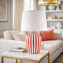 Contract furniture - Lined Ceramic Accent Table Lamp - www.oroatrade.com