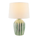 Contract furniture - Lined Ceramic Accent Table Lamp - www.oroatrade.com