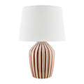 Contract furniture - Lined Ceramic Accent Table Lamp - www.oroatrade.com