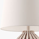 Contract furniture - Lined Ceramic Accent Table Lamp - www.oroatrade.com