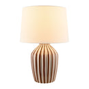 Contract furniture - Lined Ceramic Accent Table Lamp - www.oroatrade.com