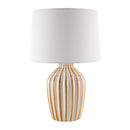 Contract furniture - Lined Ceramic Accent Table Lamp - www.oroatrade.com