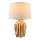 Contract furniture - Lined Ceramic Accent Table Lamp - www.oroatrade.com