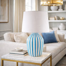Contract furniture - Lined Ceramic Accent Table Lamp - www.oroatrade.com