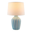 Contract furniture - Lined Ceramic Accent Table Lamp - www.oroatrade.com
