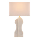 Contract furniture - White Marble Accent Table Lamp - www.oroatrade.com