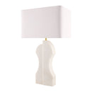 Contract furniture - White Marble Accent Table Lamp - www.oroatrade.com