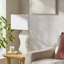 Contract furniture - White Marble Accent Table Lamp - www.oroatrade.com