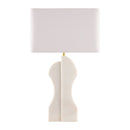 Contract furniture - White Marble Accent Table Lamp - www.oroatrade.com