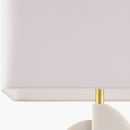 Contract furniture - White Marble Accent Table Lamp - www.oroatrade.com