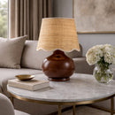 Contract furniture - Scalloped Raffia Shade Table Lamp - www.oroatrade.com