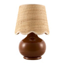 Contract furniture - Scalloped Raffia Shade Table Lamp - www.oroatrade.com
