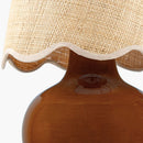 Contract furniture - Scalloped Raffia Shade Table Lamp - www.oroatrade.com