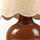 Contract furniture - Scalloped Raffia Shade Table Lamp - www.oroatrade.com